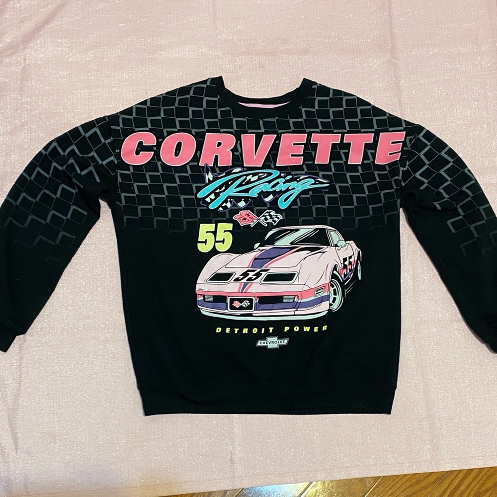 Black Corvette Racing Sweatshirt - Picture 1 of 4